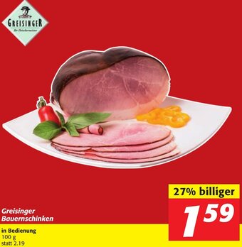 Strasser Markt Greisinger Bauernschinken 100g Angebot