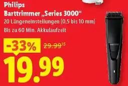 Lidl Philips barttrimmer series 3000 Angebot