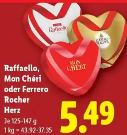 Lidl Raffaello Mon Chéri oder Ferrero Rocher Herz Angebot