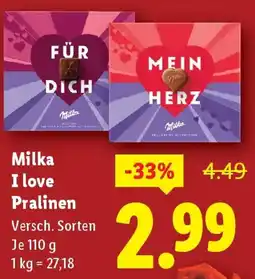 Lidl Milka I love Pralinen Angebot