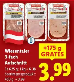 Lidl Wiesentaler 3 fach Aufschnitt Angebot