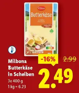 Lidl Milbona Butterkäse in Scheiben Angebot