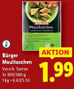 Lidl Bürger Maultaschen Angebot