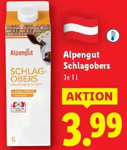 Lidl Alpengut Schlagobers Angebot
