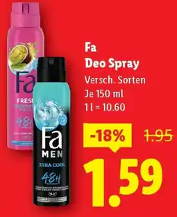 Lidl Fa Deo Spray Angebot