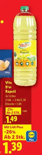 Lidl VitaDor Rapsöl Angebot