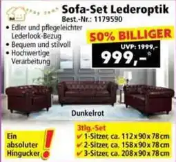 Norma Sofa Set Lederoptik Angebot