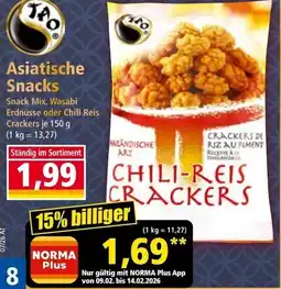 Norma Asiatische Snacks Angebot