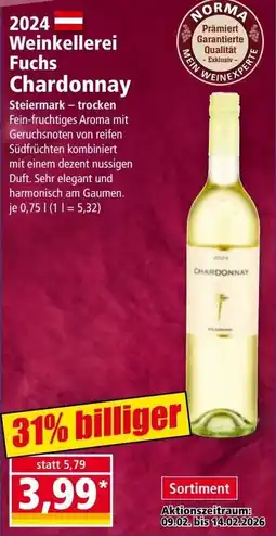 Norma 2024 Weinkellerei Fuchs Chardonnay Angebot