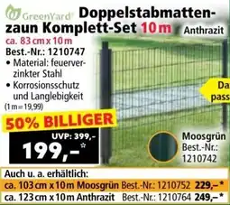 Norma Doppelstabmatten zaun komplett set Angebot