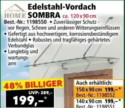 Norma Edelstahl vordach sombra Angebot