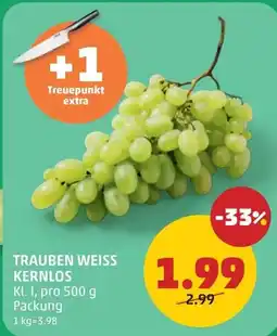 PENNY Trauben weiss kernlos Angebot
