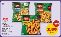 PENNY Gitter pommes kroketten* od. feine welle frites Angebot