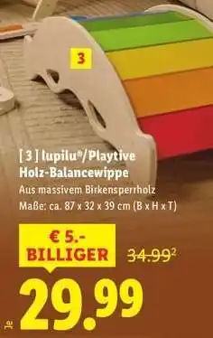 Lidl [3] lupilu /Playtive Holz-Balancewippe Angebot