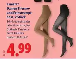 Lidl esmara Damen Thermo- und Feinstrumpfhose, 2 Stück Angebot