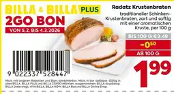 Billa Radatz Krustenbraten Angebot