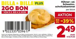 Billa Hühner-od. Schweins schnitzelsemmel Angebot
