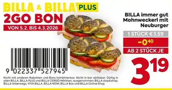 BILLA immer gut Mohnweckerl mit Neuburger