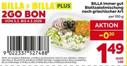 Billa BILLA immer gut Blattsalatmischung nach griechischer Art Angebot