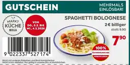 Billa Spaghetti bolognese Angebot