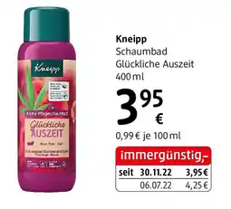 dm Kneipp Schaumbad Glückliche Auszeit Angebot