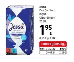 dm Jessa Dry Comfort night Ultra-Binden Angebot