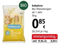 dm babylove Bio Maisstangen Angebot