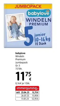 dm babylove Windeln Premium Jumbopack Angebot