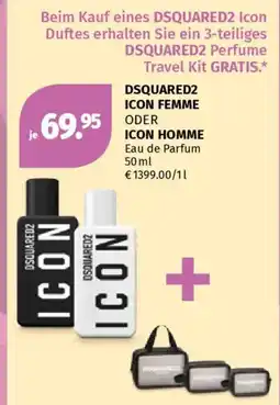 Müller DSQUARED2 Perfume ODER ICON HOMME Angebot