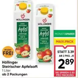Maximarkt Höllinger steirischer apfelsaft Angebot