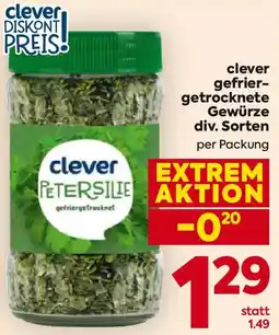 Billa Clever gefrier getrocknete gewürze Angebot