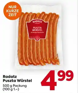 Billa Radatz Pusztawürstel Angebot