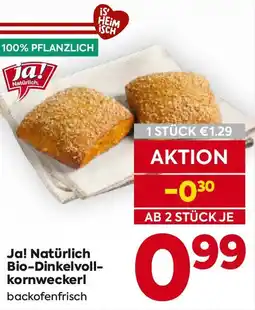 Billa Ja!natürlich bio dinkelvollkornweckerl Angebot
