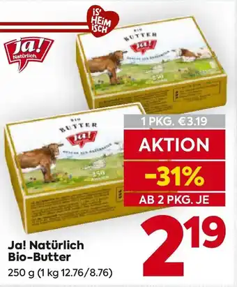 Billa Ja! natürlich bio butter Angebot