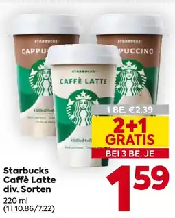 Billa Starbucks Caffè Latte Angebot