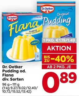 Billa Dr. Oetker Pudding od. Flana Angebot