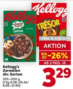 Billa Kellogg's zerealien Angebot