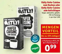 Interspar Oatly Hafer Cuisine zum Kochen oder Oatly Hafer Cuisine zum Aufschlagen Angebot