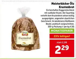 Interspar Meisterbäcker Ölz Krustenbrot Angebot
