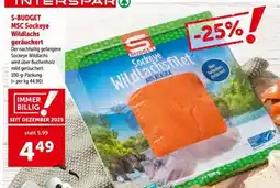 Interspar S-BUDGET MSC Sockeye Wildlachs geräuchert Angebot