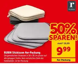 Interspar RUBIN Sitzkissen 4er-Packung Angebot