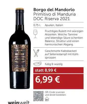 Borgo del Mandorlo Primitivo di Manduria DOC Riserva 2021