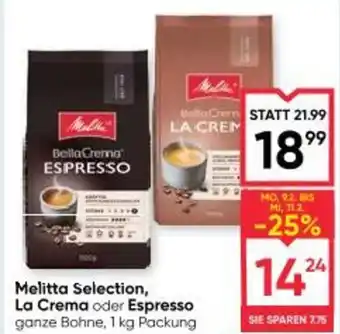 Maximarkt Melitta selection la crema oder espresso Angebot