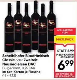 Maximarkt Scheiblhofer blaufränkisch classic oder zweitelt neusiedlersee dac Angebot