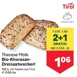 MPreis Bio-Khorasan- Dreisaatweckerl Angebot