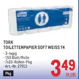 Metro TORK TOILETTENPAPIER SOFT WEISS T4 Angebot