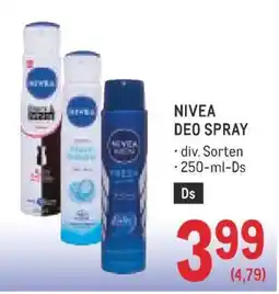 Metro NIVEA DEO SPRAY Angebot