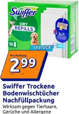 Action Swiffer Trockene Bodenwischtücher Nachfüllpackung Angebot