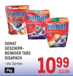 Metro SOMAT GESCHIRR-REINIGER TABS GIGAPACK Angebot
