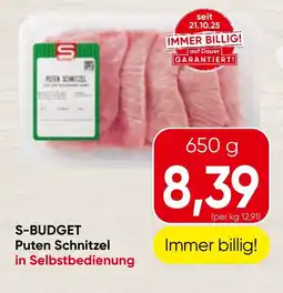 Spar S-budget puten schnitzel in selbstbedienung Angebot